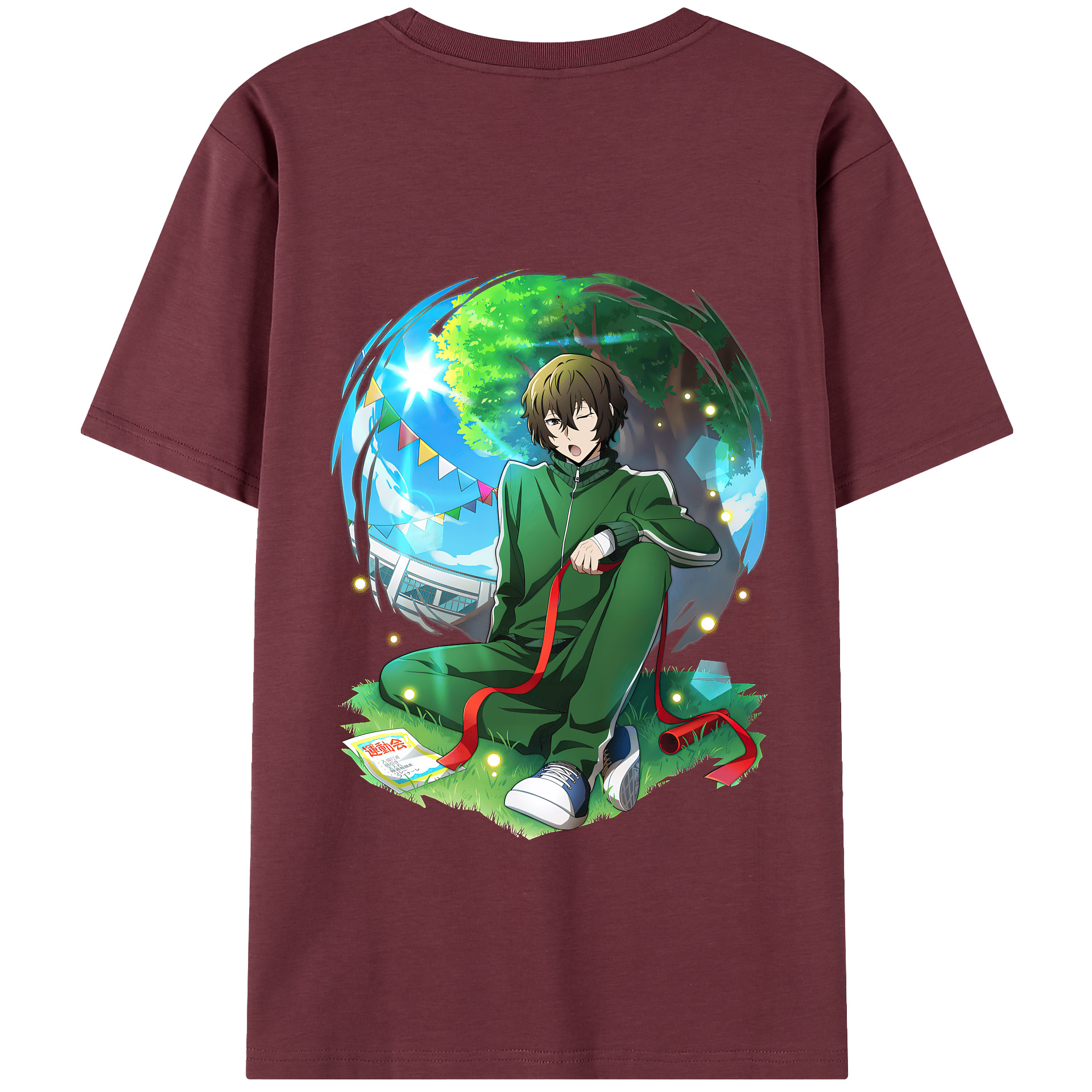 （画像用） 文豪ストレイドッグス Bungo Stray Dogs 綿100％半袖Tシャツ（背面プリント）